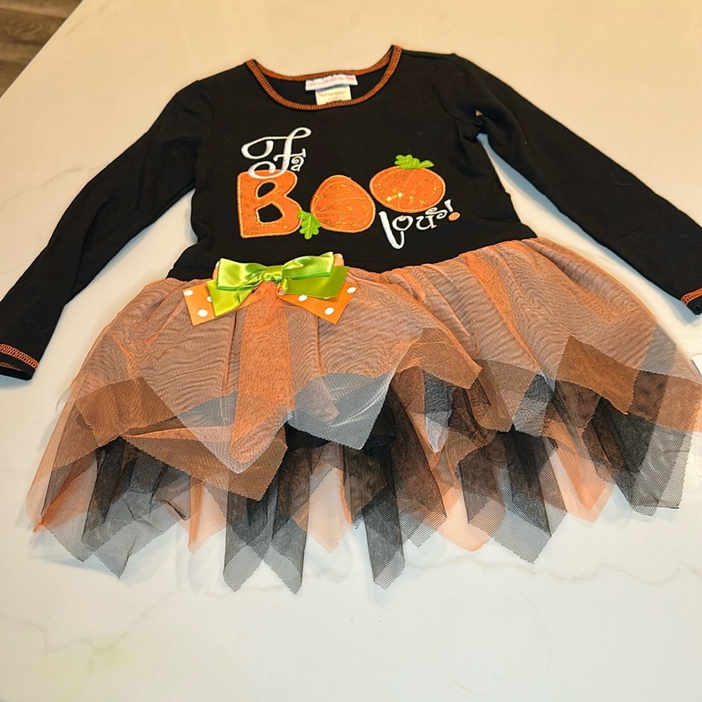 Bonnie Baby Girls Halloween 2 Piece Long Sleeve Dress & Leggings 3T